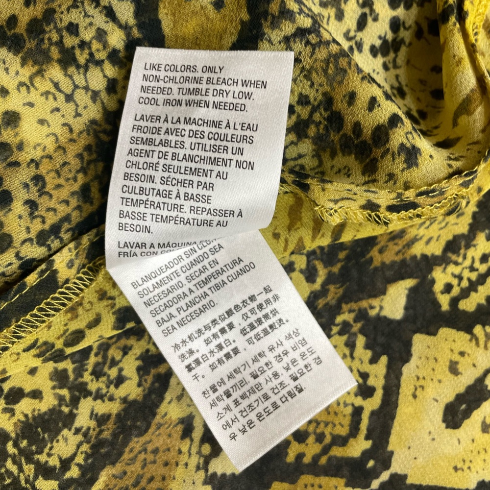 EUC Bar III Ruched Python Print High-Low Faux Wra… - image 13